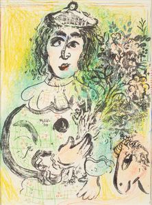 Marc Chagall - Clown with flowers