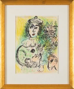 Marc Chagall : Clown with flowers  - Asta Grafiche e Multipli del XX secolo - Associazione Nazionale - Case d'Asta italiane