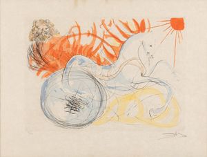 Salvador Dalì - Elia e il carro del Sole