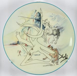 Salvador Dalì - L'unicorne laser d�sint�gre les cornes de rhinoc�ros cosmique