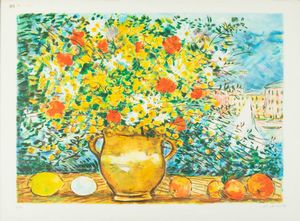 MICHELE CASCELLA - Natura morta con vaso di fiori