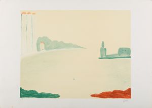 VIRGILIO GUIDI : Volto - Veduta  - Asta Grafiche e Multipli del XX secolo - Associazione Nazionale - Case d'Asta italiane