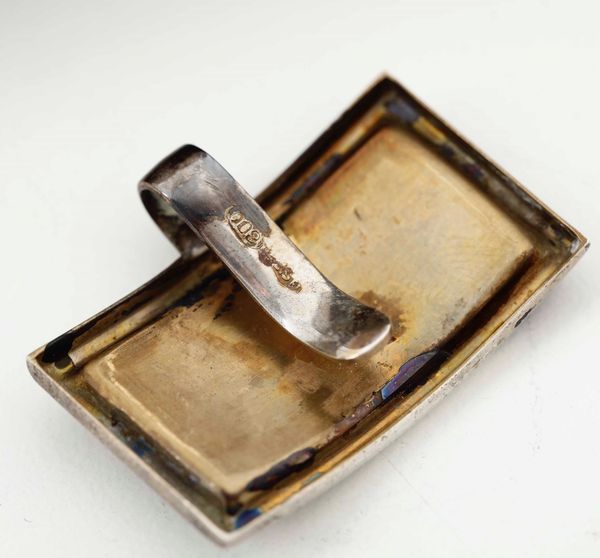 Insieme di segnaposti in argento. Argenteria italiana del XX secolo. Argentiere Fabbrica Argenteria Fiorentina di Bartolini Bartolozzi & C. S.A.S.  - Asta Argenti - Associazione Nazionale - Case d'Asta italiane