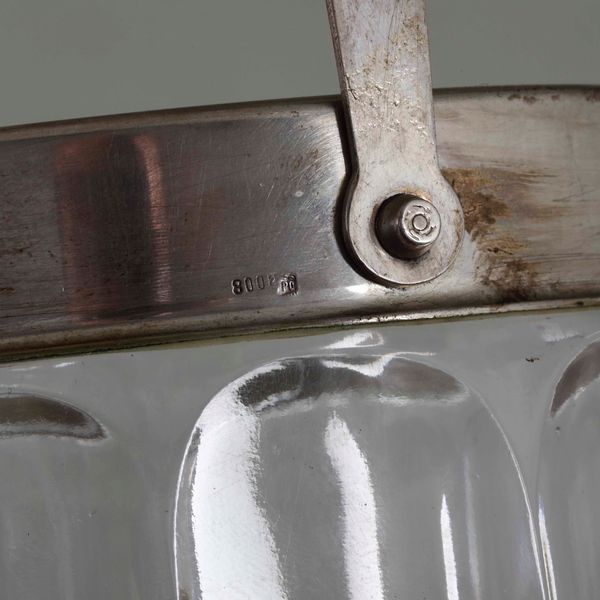 Insieme di portaghiaccio e sheker in vetro molato e argento, Italia XX secolo  - Asta Argenti - Associazione Nazionale - Case d'Asta italiane