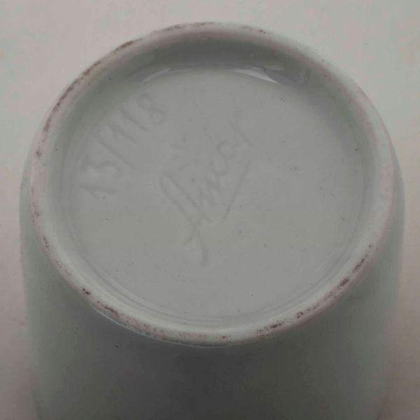 Sei tazzine da caff in porcellana con montatura in argento. Argenteria italiana del XX secolo. Argentiere Rino Greggio, Padova  - Asta Argenti - Associazione Nazionale - Case d'Asta italiane