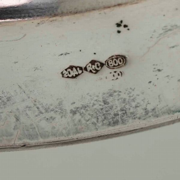 Antipastiera e formaggiera in argento e vetro. Argenteria italiana del XX secolo  - Asta Argenti - Associazione Nazionale - Case d'Asta italiane