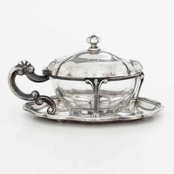 Formaggera. Argento fuso, sagomato e vetro molato. Argenteria italiana della prima met del XX secolo. Marchio con Fascio Littorio in uso dal 1935 al 1945.  - Asta Argenti - Associazione Nazionale - Case d'Asta italiane