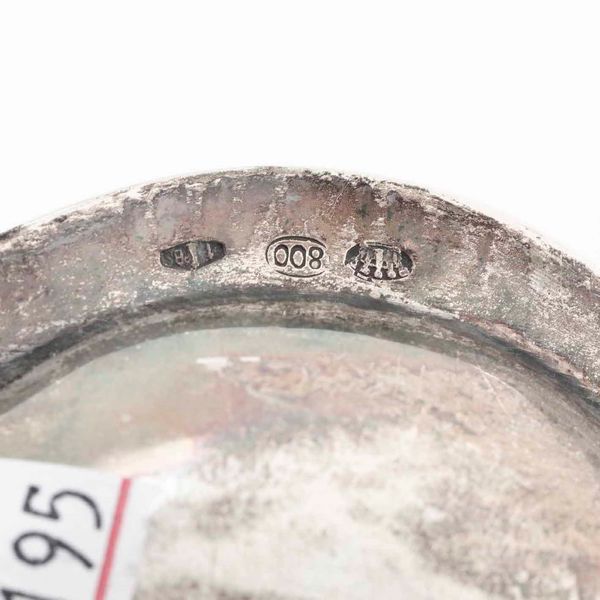 Formaggera. Argento fuso, sagomato e vetro molato. Argenteria italiana della prima met del XX secolo. Marchio con Fascio Littorio in uso dal 1935 al 1945.  - Asta Argenti - Associazione Nazionale - Case d'Asta italiane