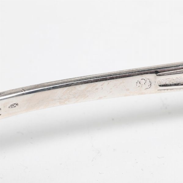 Due servizi di posate in argento incompleti. Uno argentiere Clementi Bologna e bollo con fascio littorio in uso dal 1935 al 1945  - Asta Argenti - Associazione Nazionale - Case d'Asta italiane