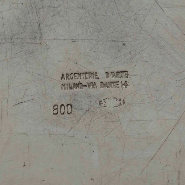 Oliera. Argento e vetro molato. Argenteria milanese del XX secolo  - Asta Argenti - Associazione Nazionale - Case d'Asta italiane