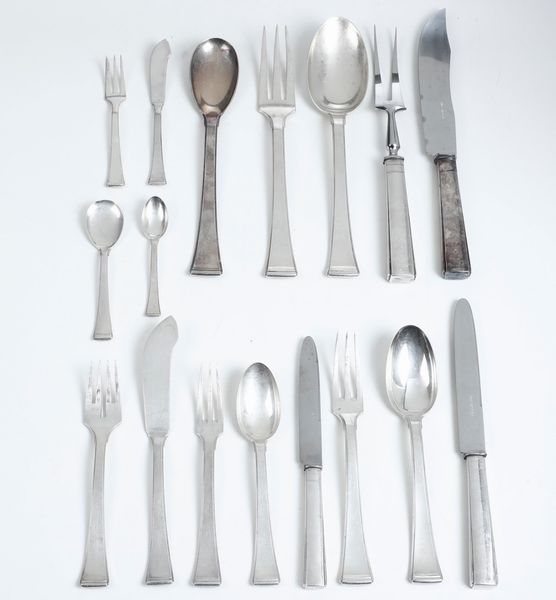 Servizio di posate in argento 900 (incompleto), XX secolo  - Asta Argenti - Associazione Nazionale - Case d'Asta italiane