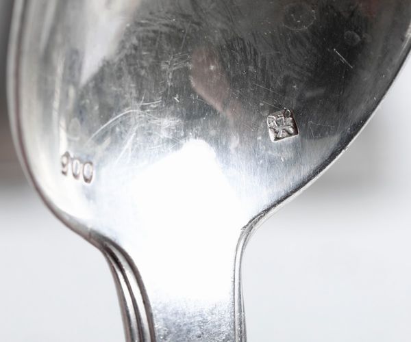 Servizio di posate in argento 900 (incompleto), XX secolo  - Asta Argenti - Associazione Nazionale - Case d'Asta italiane