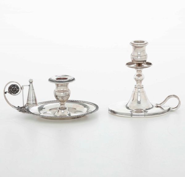 Due bugie diverse in argento. Argenteria italiana del XX secolo, argentieri differenti  - Asta Argenti - Associazione Nazionale - Case d'Asta italiane