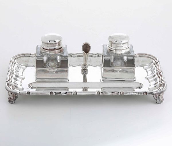 Calamaio. Argento fuso e sagomato. Argenteria artistica veneta del XX secolo. Argentiere Rino Greggio, Padova  - Asta Argenti - Associazione Nazionale - Case d'Asta italiane