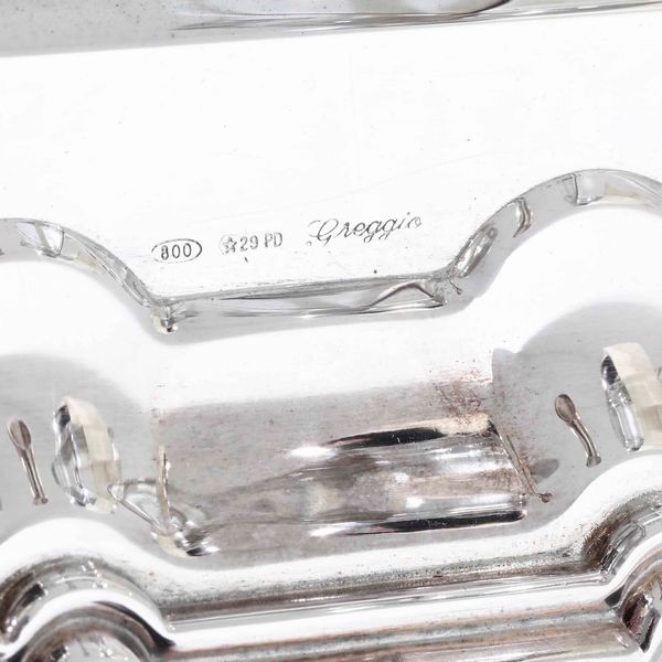 Calamaio. Argento fuso e sagomato. Argenteria artistica veneta del XX secolo. Argentiere Rino Greggio, Padova  - Asta Argenti - Associazione Nazionale - Case d'Asta italiane
