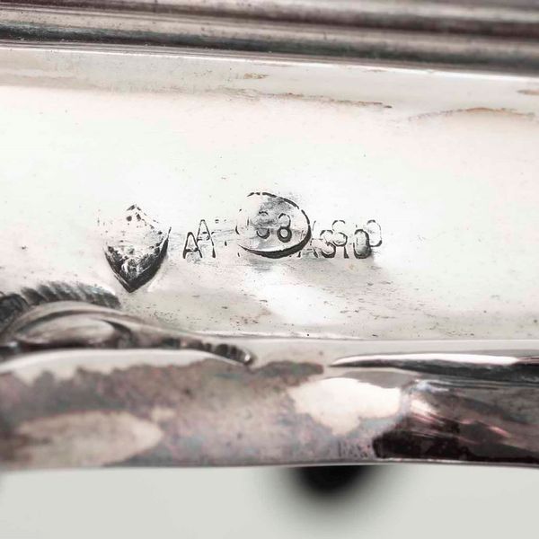 Calamaio in argento composto da elementi di manifatture e argentieri differenti. XX secolo  - Asta Argenti - Associazione Nazionale - Case d'Asta italiane