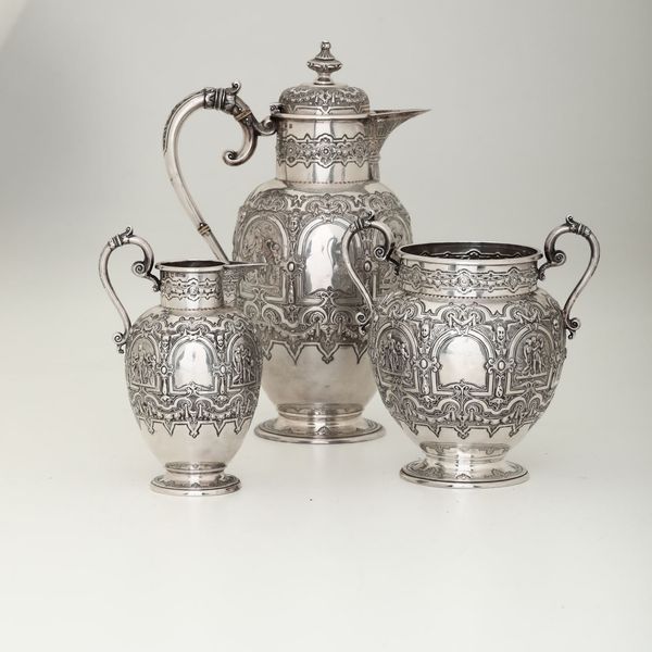 Servito da caff in argento Argentiere Geo. Edward & Son, Glasgow, 1893  - Asta Argenti - Associazione Nazionale - Case d'Asta italiane