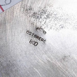 Servito da otto coppette in argento e vetro. Argenteria italiana del XX secolo. Incussa firma Ostorero  - Asta Argenti - Associazione Nazionale - Case d'Asta italiane