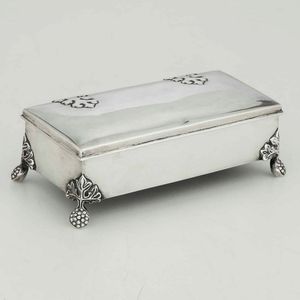 Calamaio. Argento fuso, sagomato e inciso. Marchio della citt di Londra per lanno 1906 e dellargentiere (non identificato)  - Asta Argenti - Associazione Nazionale - Case d'Asta italiane