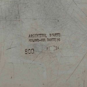 Oliera. Argento e vetro molato. Argenteria milanese del XX secolo  - Asta Argenti - Associazione Nazionale - Case d'Asta italiane