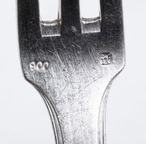 Servizio di posate in argento 900 (incompleto), XX secolo  - Asta Argenti - Associazione Nazionale - Case d'Asta italiane