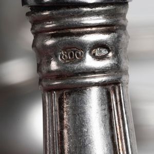 Servizio di posate da dolce in argento. Argenteria veneta del XX secolo, argentiere Zaramella, Padova  - Asta Argenti - Associazione Nazionale - Case d'Asta italiane