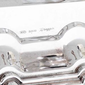 Calamaio. Argento fuso e sagomato. Argenteria artistica veneta del XX secolo. Argentiere Rino Greggio, Padova  - Asta Argenti - Associazione Nazionale - Case d'Asta italiane