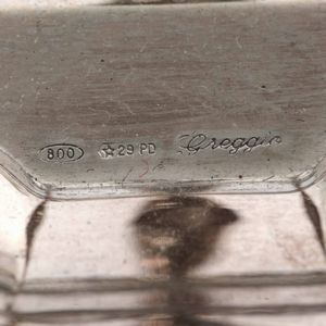 Calamaio. Argento fuso e sagomato. Argenteria artistica veneta del XX secolo. Argentiere Rino Greggio, Padova  - Asta Argenti - Associazione Nazionale - Case d'Asta italiane