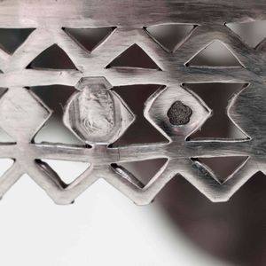 Saliera in argento e vetro blu cobalto. Francia XX secolo  - Asta Argenti - Associazione Nazionale - Case d'Asta italiane