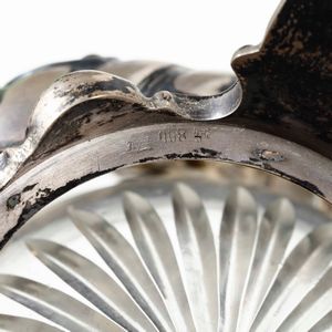 Brocca, due cestini e due secchielli in argento. Varie manifatture ed epoche; un secchiello Veneto XVIII secolo  - Asta Argenti - Associazione Nazionale - Case d'Asta italiane