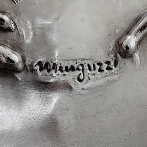 Gallo in argento 925 fuso. Firmato Minguzzi. Argenteria artistica italiana del XX secolo  - Asta Argenti - Associazione Nazionale - Case d'Asta italiane