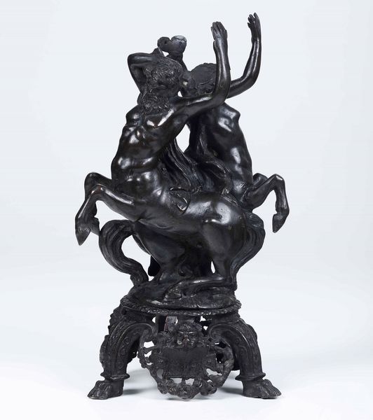 Coppia di centauri. Bronzo fuso e patinato. Fonditore nei modi dell�arte rinscimentale. XIX-XX secolo  - Asta Scultura - Associazione Nazionale - Case d'Asta italiane