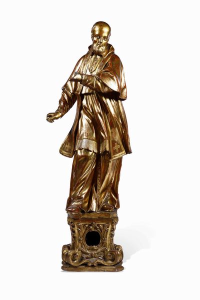 Figura di Eccesiastico. Arte barocca italiana, XVIII secolo  - Asta Scultura - Associazione Nazionale - Case d'Asta italiane