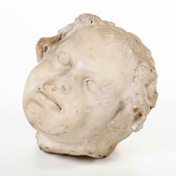 Testa di putto in marmo. Arte barocca del XVII secolo  - Asta Scultura - Associazione Nazionale - Case d'Asta italiane