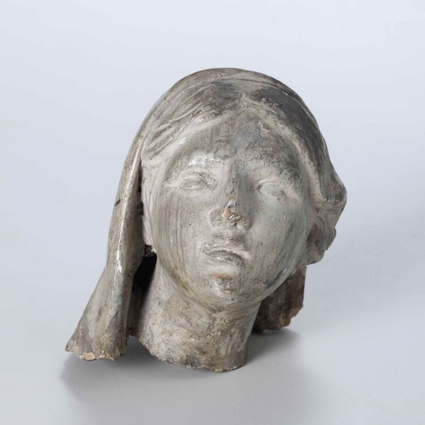 Piccola testa di Vergine in terracotta monocroma. Arte del XVIII secolo  - Asta Scultura - Associazione Nazionale - Case d'Asta italiane