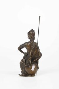 Figura femminile in bronzo. Fonditore del XVIII-XIX secolo  - Asta Scultura - Associazione Nazionale - Case d'Asta italiane