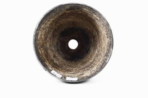 Base per huqa Bronzo fuso, cesellato e argento Arte islamica del XVIII-XIX secolo  - Asta Scultura - Associazione Nazionale - Case d'Asta italiane