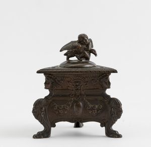 Calamaio in bronzo. XIX secolo  - Asta Scultura - Associazione Nazionale - Case d'Asta italiane