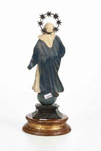 Immacolata. Legno policromo. Arte del XIX secolo  - Asta Scultura - Associazione Nazionale - Case d'Asta italiane