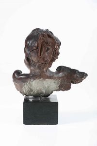 Cherubino. Terracotta patinata. Arte barocca italiana del XVII secolo  - Asta Scultura - Associazione Nazionale - Case d'Asta italiane