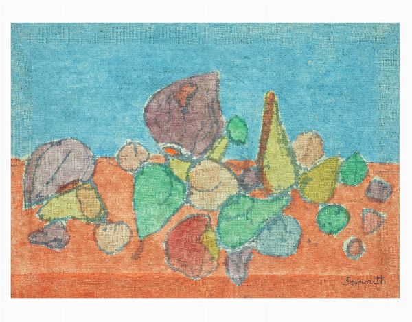 Natura morta, anni 70  - Asta Arte Moderna, Contemporanea e Dipinti del XIX Secolo - Associazione Nazionale - Case d'Asta italiane