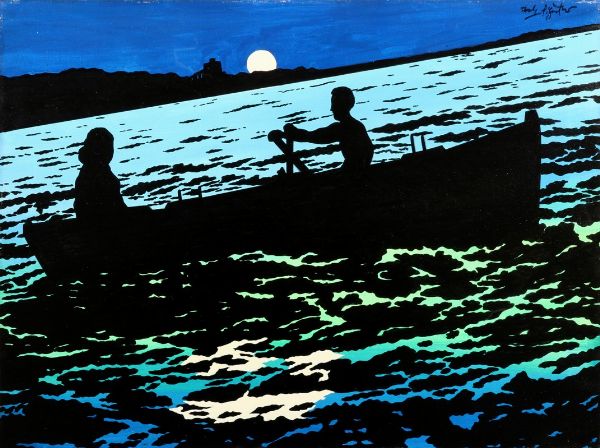 Notturno, anni 60  - Asta Arte Moderna, Contemporanea e Dipinti del XIX Secolo - Associazione Nazionale - Case d'Asta italiane