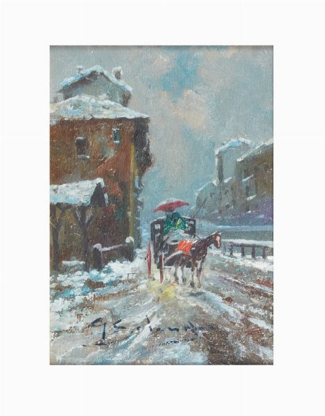 Vicolo delle lavandaie  - Asta Arte Moderna, Contemporanea e Dipinti del XIX Secolo - Associazione Nazionale - Case d'Asta italiane