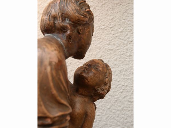 Jean-Baptiste Pigalle : L'Amore che abbraccia l'Amicizia 1756  - Asta Arredi e dipinti da un antico palazzo marchigiano - Associazione Nazionale - Case d'Asta italiane