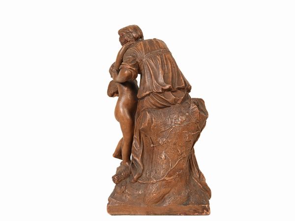 Jean-Baptiste Pigalle : L'Amore che abbraccia l'Amicizia 1756  - Asta Arredi e dipinti da un antico palazzo marchigiano - Associazione Nazionale - Case d'Asta italiane