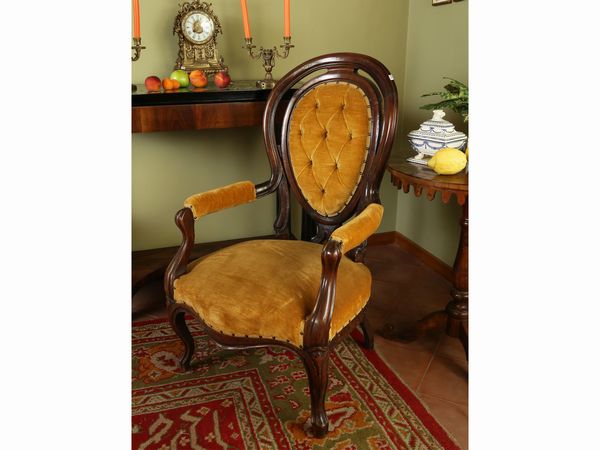 Coppia di poltrone in mogano  - Asta Arredi e dipinti da un antico palazzo marchigiano - Associazione Nazionale - Case d'Asta italiane