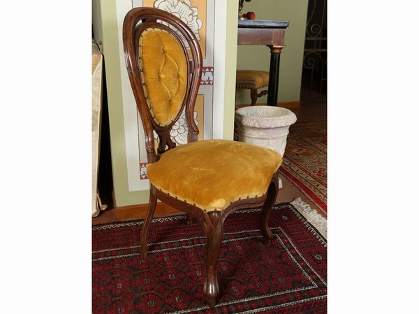 Serie di sei sedie in mogano  - Asta Arredi e dipinti da un antico palazzo marchigiano - Associazione Nazionale - Case d'Asta italiane