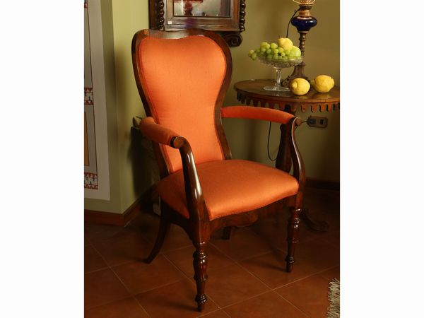 Coppia di poltroncine in mogano  - Asta Arredi e dipinti da un antico palazzo marchigiano - Associazione Nazionale - Case d'Asta italiane