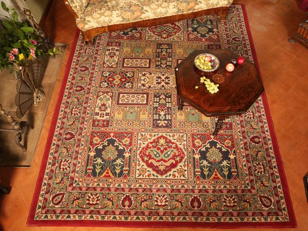 Tappeto meccanico di vecchia manifattura  - Asta Arredi e dipinti da un antico palazzo marchigiano - Associazione Nazionale - Case d'Asta italiane