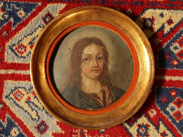 Scuola dell'Italia centrale del XVIII secolo : Ges� fanciullo e Presentazione al tempio  - Asta Arredi e dipinti da un antico palazzo marchigiano - Associazione Nazionale - Case d'Asta italiane